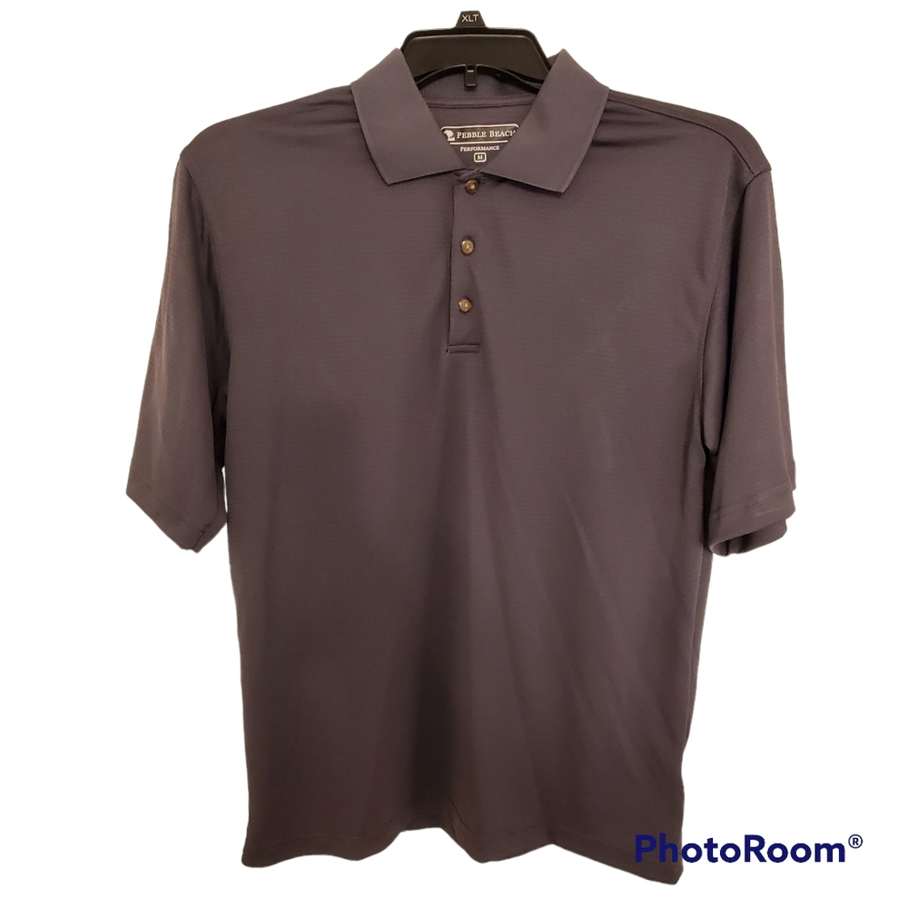 Pebble Beach Golf Shirt / Size Medium / Color Gray